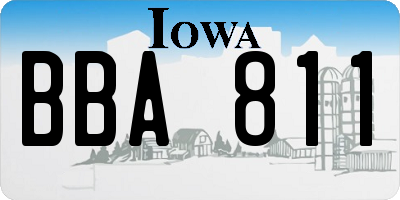 IA license plate BBA811
