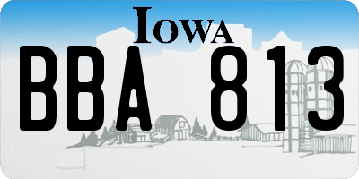 IA license plate BBA813