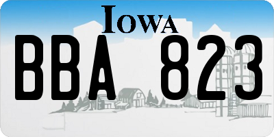 IA license plate BBA823