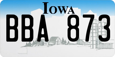 IA license plate BBA873