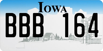 IA license plate BBB164