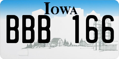 IA license plate BBB166