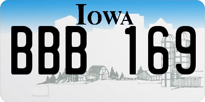 IA license plate BBB169