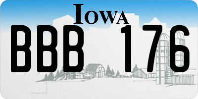 IA license plate BBB176