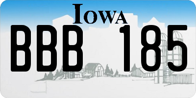 IA license plate BBB185