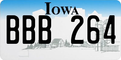 IA license plate BBB264