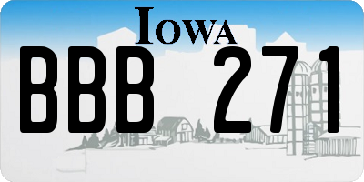 IA license plate BBB271