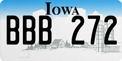 IA license plate BBB272