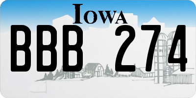 IA license plate BBB274