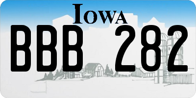 IA license plate BBB282