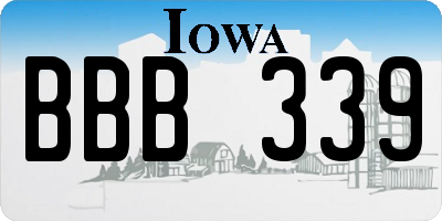 IA license plate BBB339