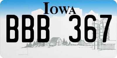 IA license plate BBB367