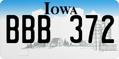 IA license plate BBB372