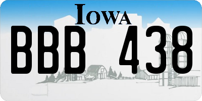 IA license plate BBB438