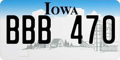 IA license plate BBB470