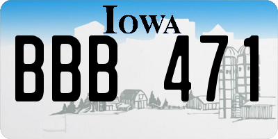 IA license plate BBB471