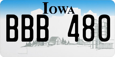 IA license plate BBB480