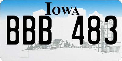 IA license plate BBB483
