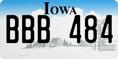 IA license plate BBB484
