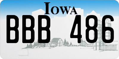 IA license plate BBB486