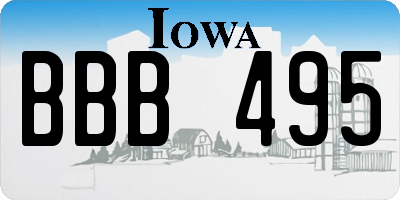 IA license plate BBB495