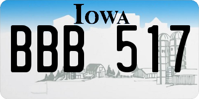 IA license plate BBB517