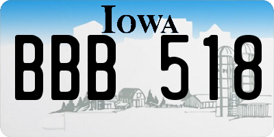IA license plate BBB518