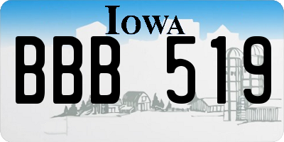 IA license plate BBB519