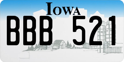 IA license plate BBB521