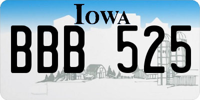 IA license plate BBB525