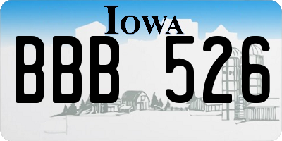 IA license plate BBB526