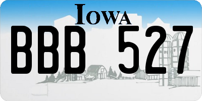 IA license plate BBB527