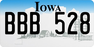 IA license plate BBB528