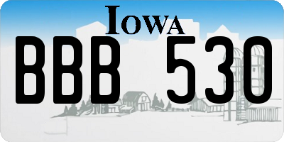 IA license plate BBB530
