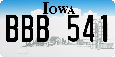 IA license plate BBB541