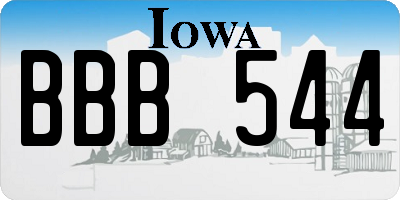 IA license plate BBB544