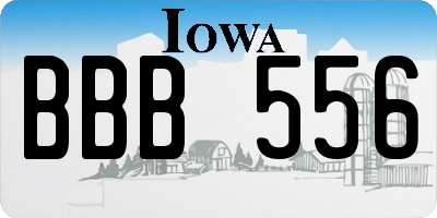IA license plate BBB556