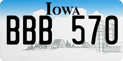 IA license plate BBB570