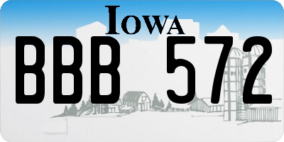 IA license plate BBB572