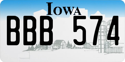 IA license plate BBB574