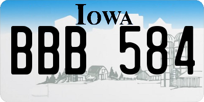 IA license plate BBB584