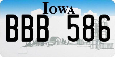 IA license plate BBB586