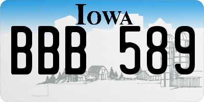 IA license plate BBB589