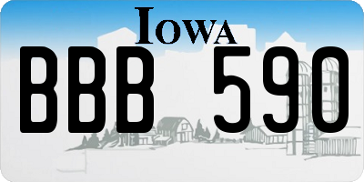 IA license plate BBB590