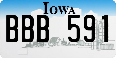 IA license plate BBB591