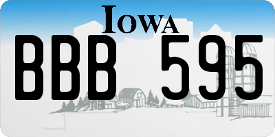 IA license plate BBB595