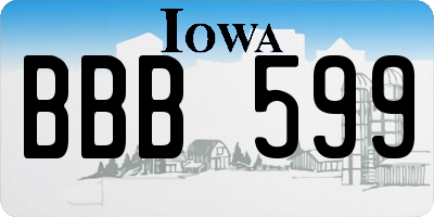 IA license plate BBB599