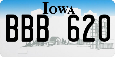 IA license plate BBB620