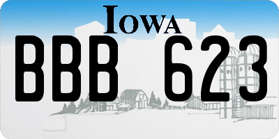 IA license plate BBB623