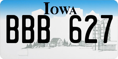 IA license plate BBB627